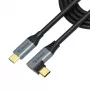Akasa Right Angle USB tipo-C 100W PD įkrovimo laidas – duomenų ir įkrovimo kabelis