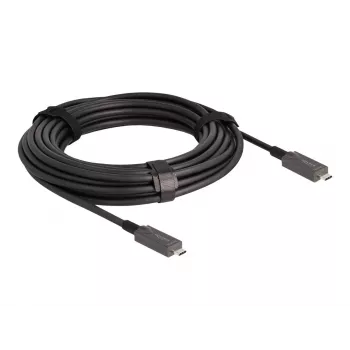 DeLOCK Active Optical USB-C vaizdo + duomenų + PD laidas 10 m juodas