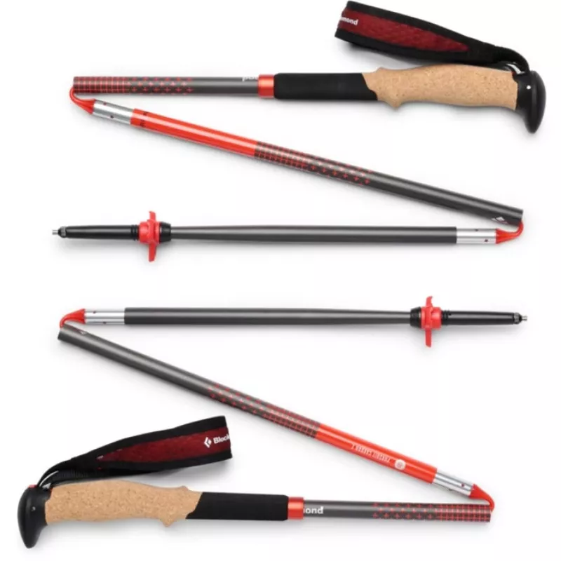 Trekking lazdos Pursuit Carbon Z, Fitneso prietaisas Antracitas/oranžinė, 1 pora, 120 cm