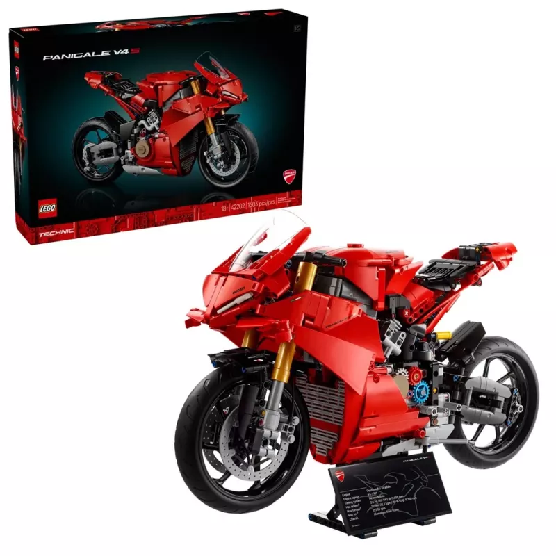 LEGO TECHNIC 42202 Ducati Panigale V4 S Motociklo Konstruktorius
