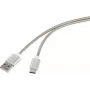 Renkforce RF-4888674 USB laidas sidabrinis