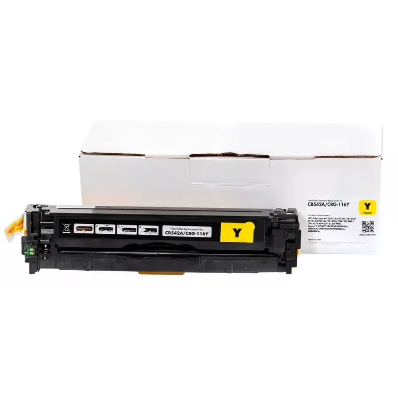 Suderinamas Static-Control kasetė Hewlett-Packard CB542A/CE322A/CF212A/ Canon CRG716, geltona, 1800 psl.