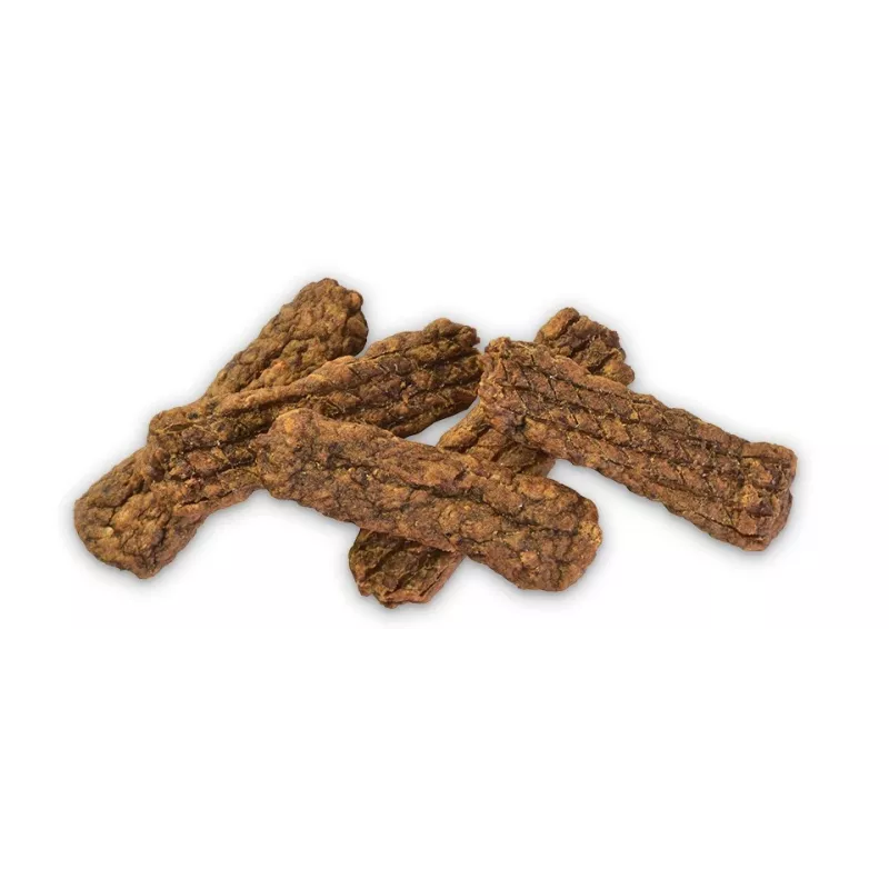 Šunų skanėstai Brit Jerky Snack ėriena 80 g – be cukraus, suaugusiems šunims, pakelis