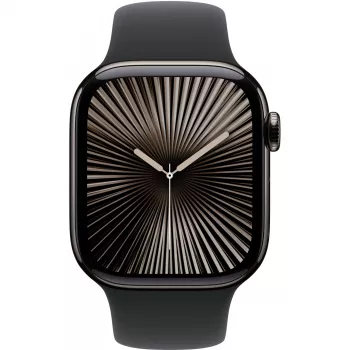 Apple Watch S10 šiferio titano sportinis dirželis juodas – S/M GPS + Cellular 42mm MWXG3QF/A 2024