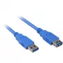 USB ilginimo laidas Sharkoon USB 3.0 M>F 3 m mėlynas