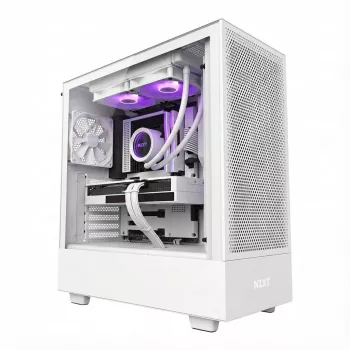PC korpusas H5 Flow su langu baltas