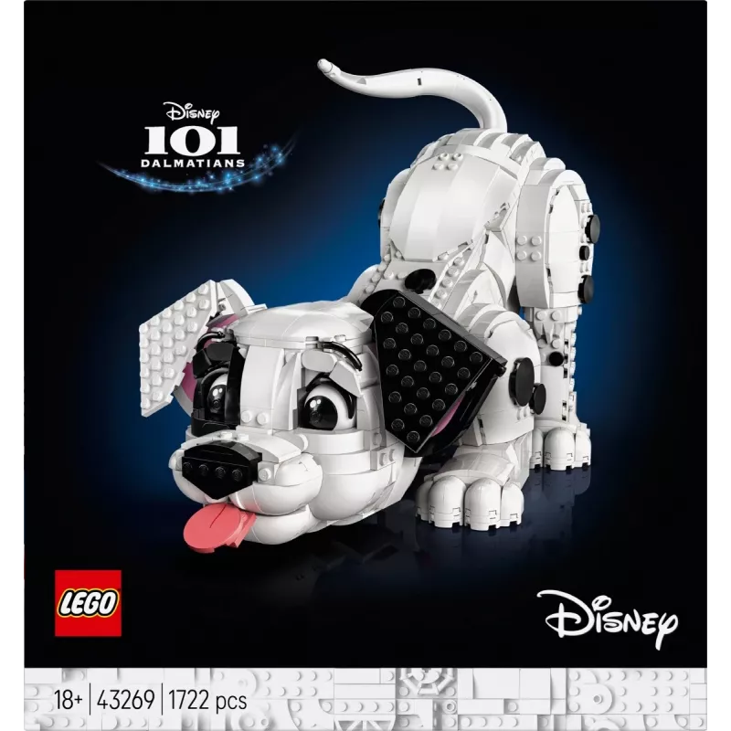 LEGO Disney 43269 101 Dalmatinų šuniukas – kolekcinis statybų rinkinys, 1722 dalių, 220 mm aukščio, 18+