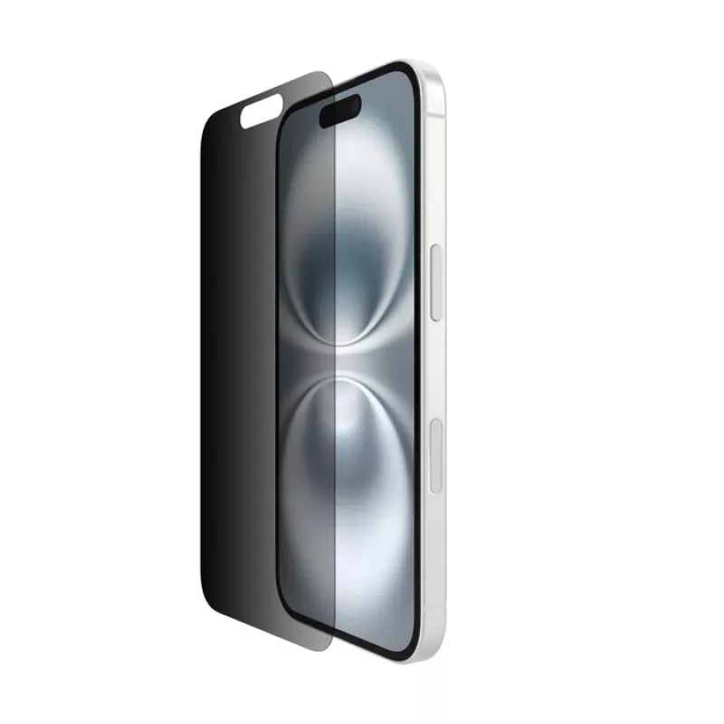 Apsauginis stiklas Belkin ScreenForce iPhone 16 – privatumo filtruotas grūdintas stiklas