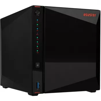 ASUSTOR Nimbustor 4 AS5304T - NAS serveris - 4 vietos - SATA 6Gb/s - RAID 0, 1, 5, 6, 10, JBOD - RAM 4GB - 2,5 Gigabit Ethernet - iSCSI palaikymas (90-AS5304T00-MD30)