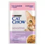 Purina Cat Chow Sensitive Gig su lašiša ir cukinija padaže – šlapias ėdalas katėms – 85 g