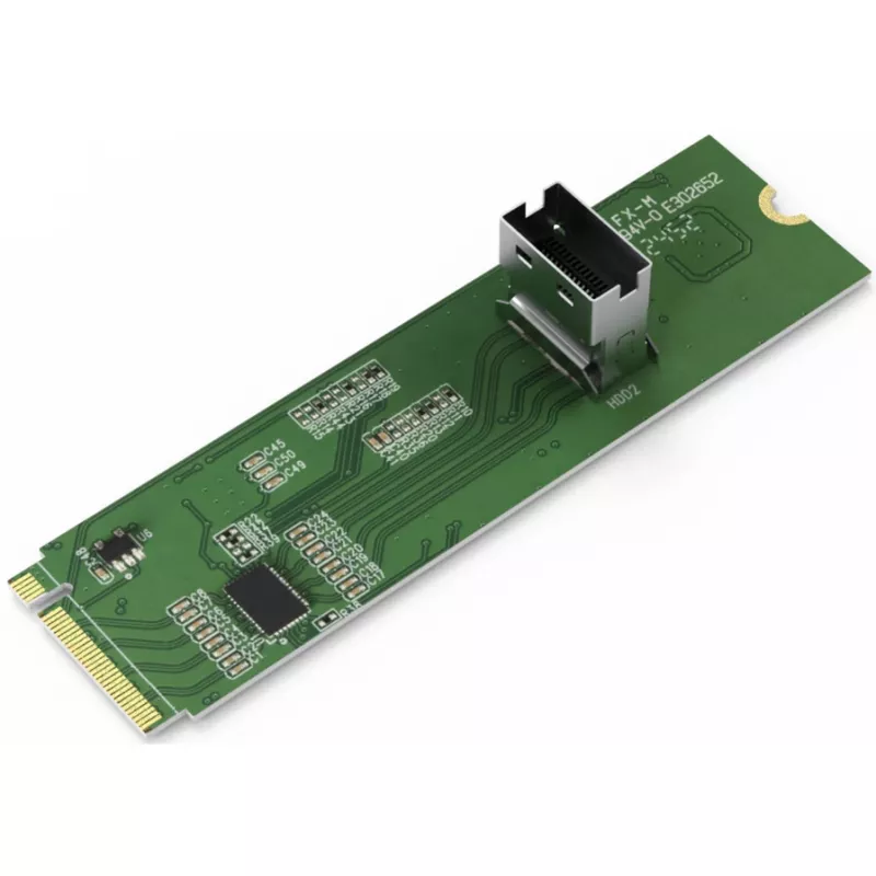 ICY DOCK - M.2 NVMe PCIe 4.0 SSD į SlimSAS 4i adapteris su Redriver
