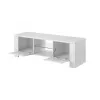 Cama TV stovas WEST 42/130/42 baltas/baltas blizgus