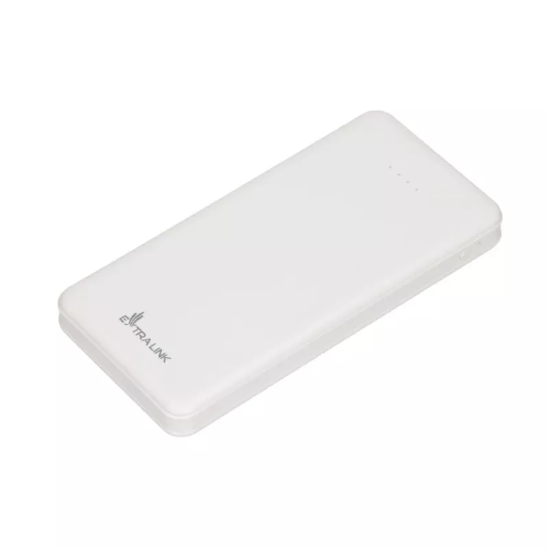 Power bank Extralink EPB-078W 10000 mAh baltas, USB-C, 10 W išėjimas, įkrauna iki 2 įrenginių