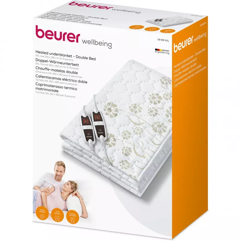 Elektrinis paklotas po paklode Beurer UB 68 XXL 150 x 160 cm dvivietei lovai