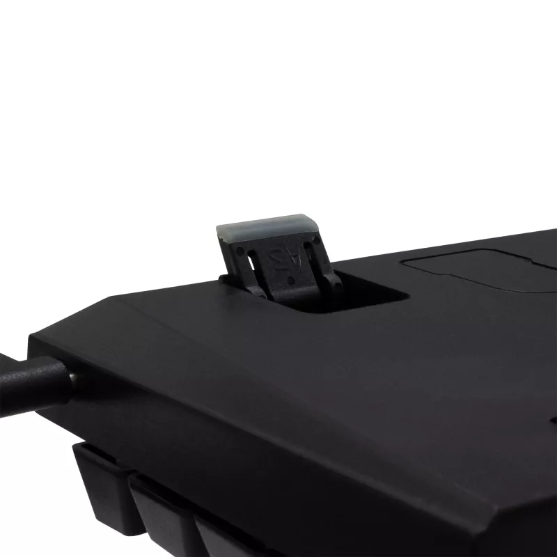 Mechaninė žaidimų klaviatūra White Shark Wakizashi GK-002721V2 – pilkai juodas rėmas, US išdėstymas, mėlyni jungikliai
