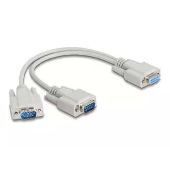 DeLOCK 67160 Serijinis Y kabelis Smėlio spalvos 0,3 m DB-9