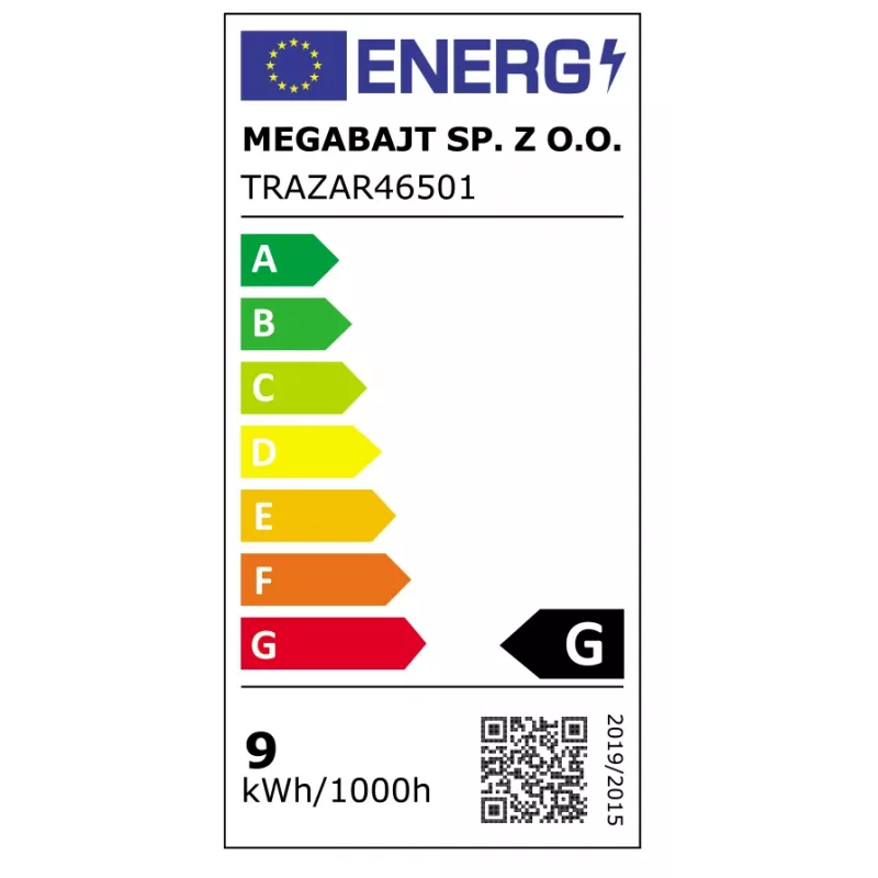 LED lemputė Tracer TRAZAR46501, 9W, E27, 806 lm, šilta balta 3000K
