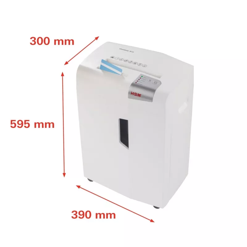 HSM shredstar X13 dokumentų smulkintuvas, 4 x 37 mm, su atskiru CD pjovimo mechanizmu