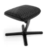Pėdų atrama noblechairs NBL-FR-RL-BLK – juoda, natūrali oda, aliuminio rėmas, 490×400×450 mm, polinkis 0–45°