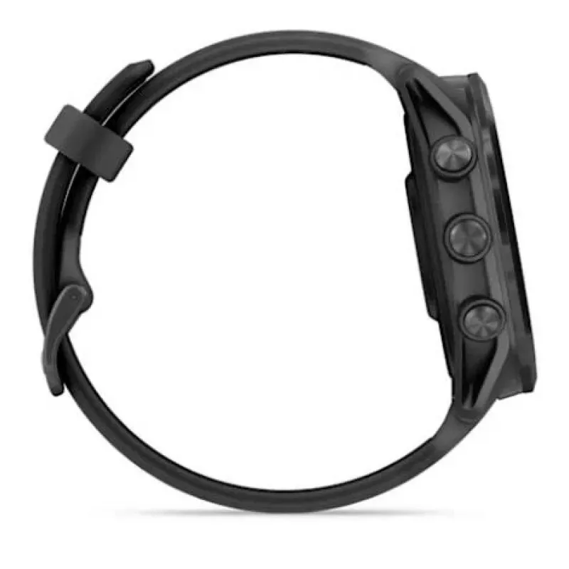 Išmanusis laikrodis GARMIN Forerunner 570 – 47 mm pilkai sidabrinis aliuminio korpusas, peršviečiamas juodas silikoninis dirželis