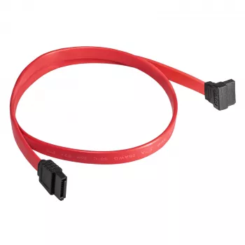 Akyga AK-CA-51 SATA III kabelis 6 Gb/s, tiesi ir 90° kampinė jungtys, 0,5 m, raudonas