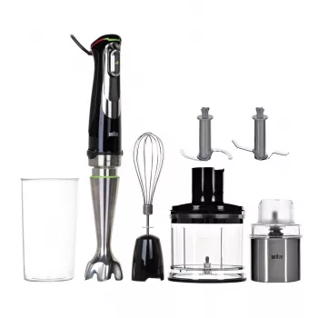 Braun MultiQuick 9 MQ9138XI Panardintuvas 0,6 L 1200 W Juodas, Nerūdijantis plienas