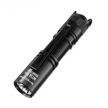 Rankinis žibintuvėlis Nitecore MT1A Pro — LED 50 lm, įkraunamas per USB, 1100 mAh, aliuminis, vandeniui atsparus, smūgiams atsparus, juodas