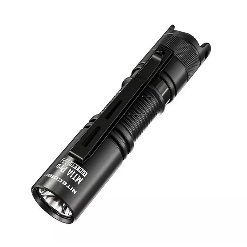 Rankinis žibintuvėlis Nitecore MT1A Pro — LED 50 lm, įkraunamas per USB, 1100 mAh, aliuminis, vandeniui atsparus, smūgiams atsparus, juodas