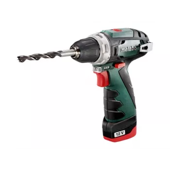 Gręžtuvas su pistoline rankena Metabo PowerMaxx BS Basic 1400 aps./min, juoda, žalia