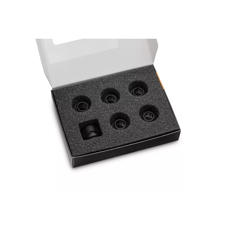 EK Water Blocks EK-Quantum Torque 6 komplektas HDC 12 jungiamosios veržlės juodos 1/4 colio 6 vnt.
