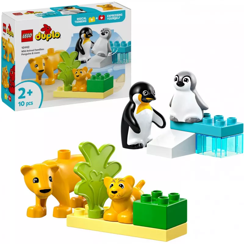 LEGO DUPLO 10442 Laukiniai gyvūnai: Pingvinai ir Liūtai