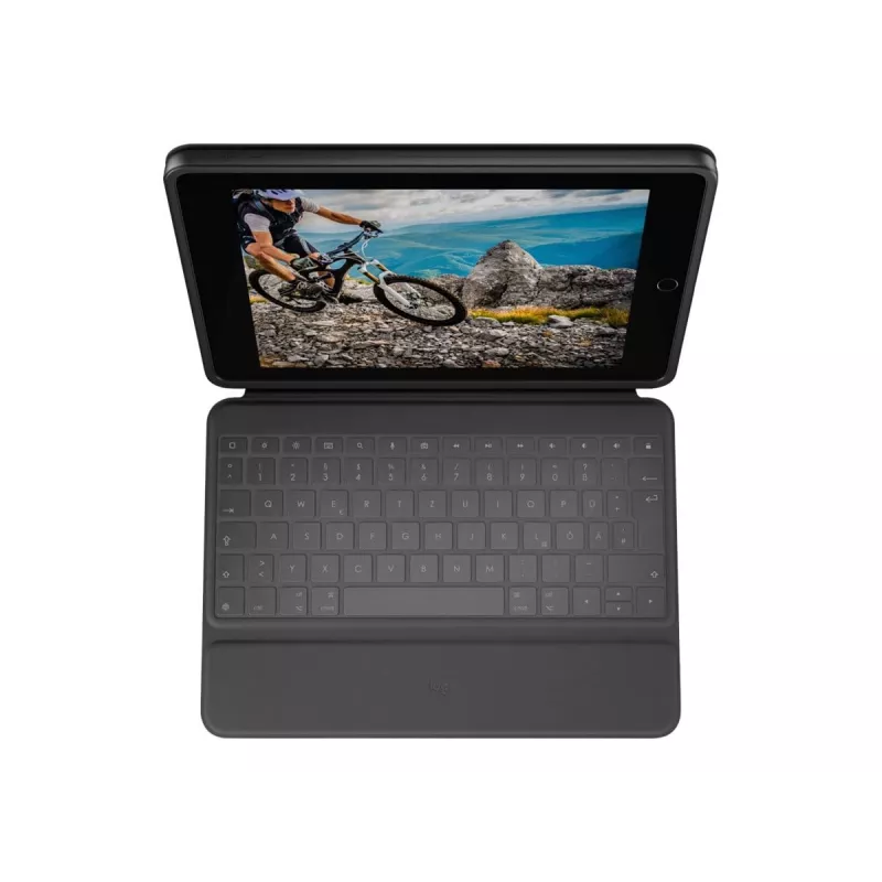 Logitech Rugged Folio - QWERTY - ispaniškas - 1,8 cm - 1,2 mm - Apple - iPad (10th gen) Model: A2696 - A2757 - A2777