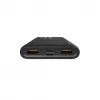 Nešiojamas įkroviklis Silicon Power QP15 10000 mAh, LiPo, 2x USB-A + 2x USB-C, Micro-USB įėjimas, juodas