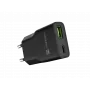 Maitinimo adapteris NATEC Ribera NUC-2377 — 1×USB-A, 1×USB-C, 3 A išėjimas