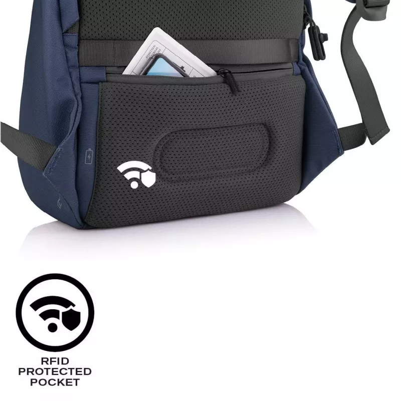 Kuprinė XDDESIGN Bobby Soft su 15,6 col. kišenė nešiojamam kompiuteriui, 16 L, tamsiai mėlyna, PET