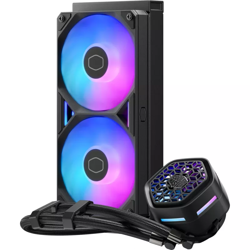 Skystas CPU aušintuvas Cooler Master MasterLiquid 240 Atmos II – 240 mm radiatorius, VRM ventiliatorius, RGB