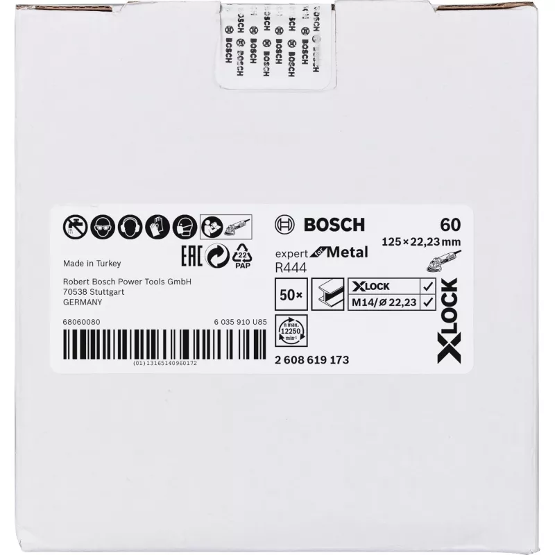 Bosch 2 608 619 173 šlifavimo diskas metalui X-LOCK R444 Expert, 125 mm, K60