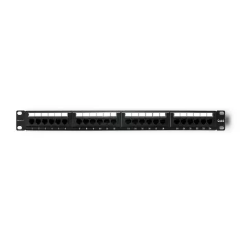 Patch panel RACK 24 portų, kat.6 UTP
