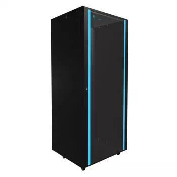 Stovimas serverio stovas Extralink 42U 800x800 juodas, 1400 kg talpa