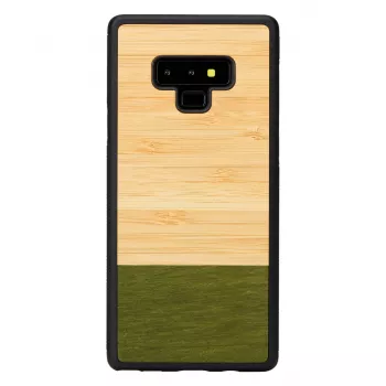 Apsauginis dėklas Samsung Galaxy Note 9 iš medžio ir polikarbonato – bambuko miško juoda