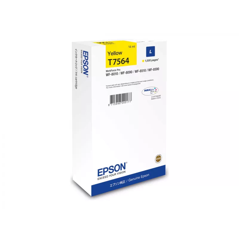 Epson C13T75644N rašalo kasetė 1 vnt. Originali didelės talpos geltona