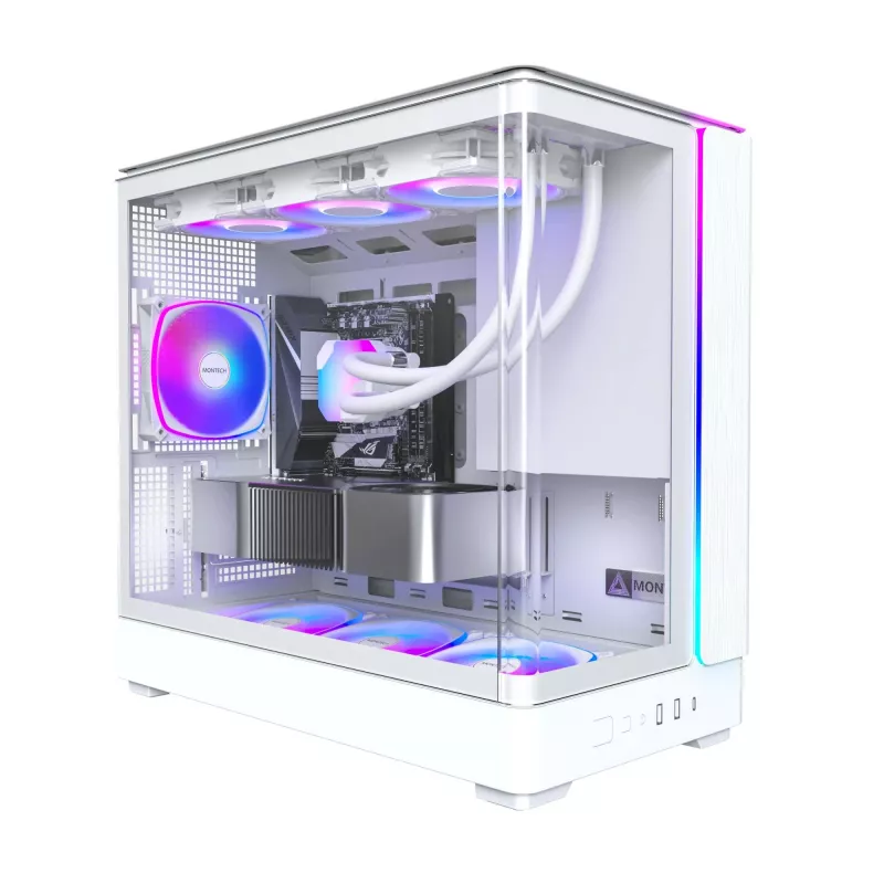 PC korpusas Montech KING 15 PRO White – Micro ATX / Mini-ITX, Midi Tower