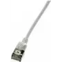 LogiLink SlimLine - Pataisos laidas - RJ-45 (vyriškas) į RJ-45 (vyriškas) - 1 m - SSTP, PiMF - CAT 6a - Ekranuotas, be halogenų, liejinis, be užkablių - Pilka, RAL 7035