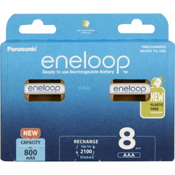Įkraunamos baterijos PANASONIC ENELOOP AAA 800 mAh 8 vnt. (BK-4MCDE/8HH)