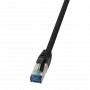 Tinklo kabelis LogiLink CQ6105S Cat6a 15 m Juodas