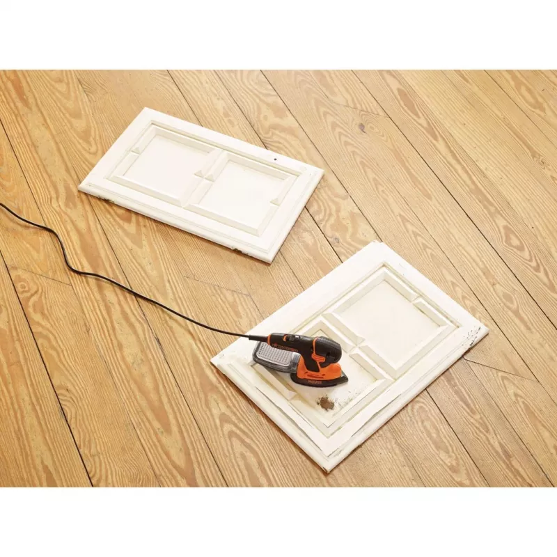 Šlifuoklis Black & Decker KA2500K-QS, 120 W, 2 mm orbita, 135×95 mm lapas, 230 V, 2 m laidas