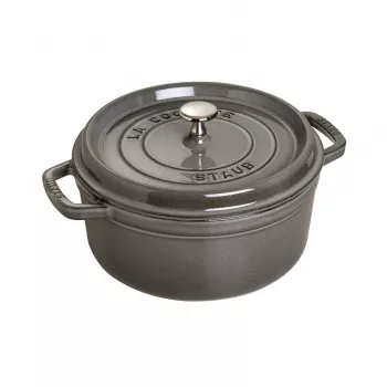 Staub 40509-312-0 puodas 5,25 L Apvalus Graphite, Pilka