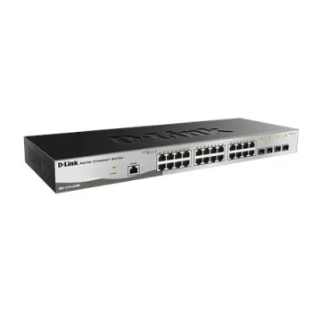 D-Link DGS-1210-28/ME/E valdomas tinklo jungiklis L2+ Gigabit Ethernet (10/100/1000) 1U juodas, pilkas
