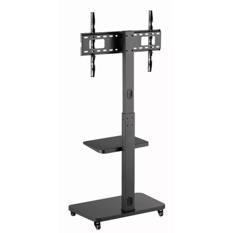 Gembird TVS-75S-02 TV grindinis stovas su ratukais, 37 - 75, juodas