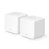 MERCUSYS Halo H60X (2 vnt.) belaidis tinklo rinkinys, Dual-band Wi‑Fi 6, 1500 Mbps, iki 350 m², 2x LAN, vidinės antenos, baltas